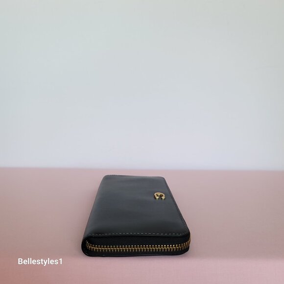 COACH Slim Accordion Smooth Leather Wallet – Black color ⭐ - Picture 12 of 16